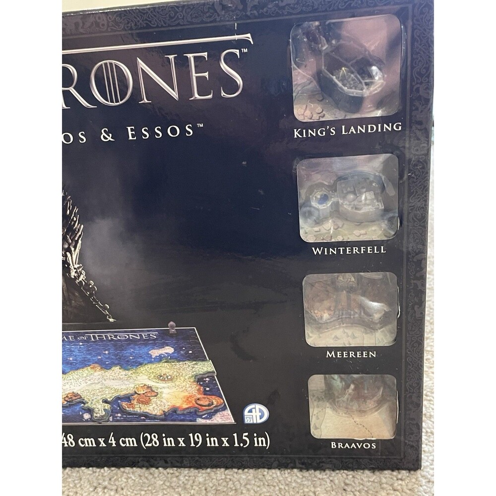 HBO Game of Thrones 4D Puzzle Westeros & Essos 891 Pieces New Sealed - Picture 2 of 10